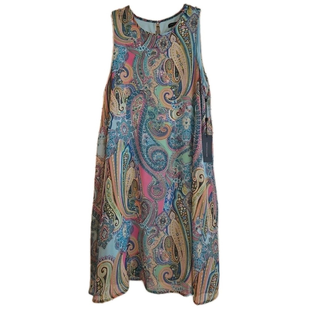 Tommy Hilfiger Paisley Dress Kentucky Derby Sleeveless Pullover NWT Size 10